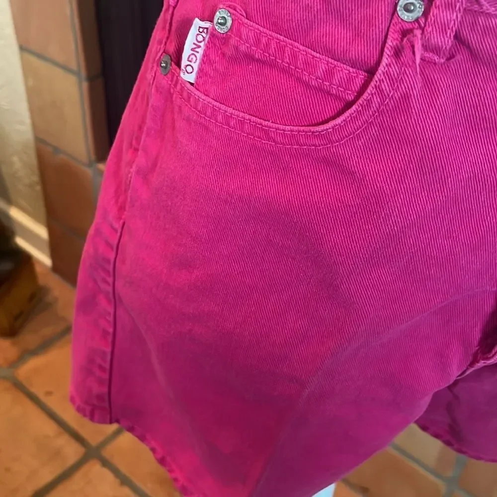 BONGO Vintage Hot Fuchsia Pink High Waisted Denim Shorts, size 25